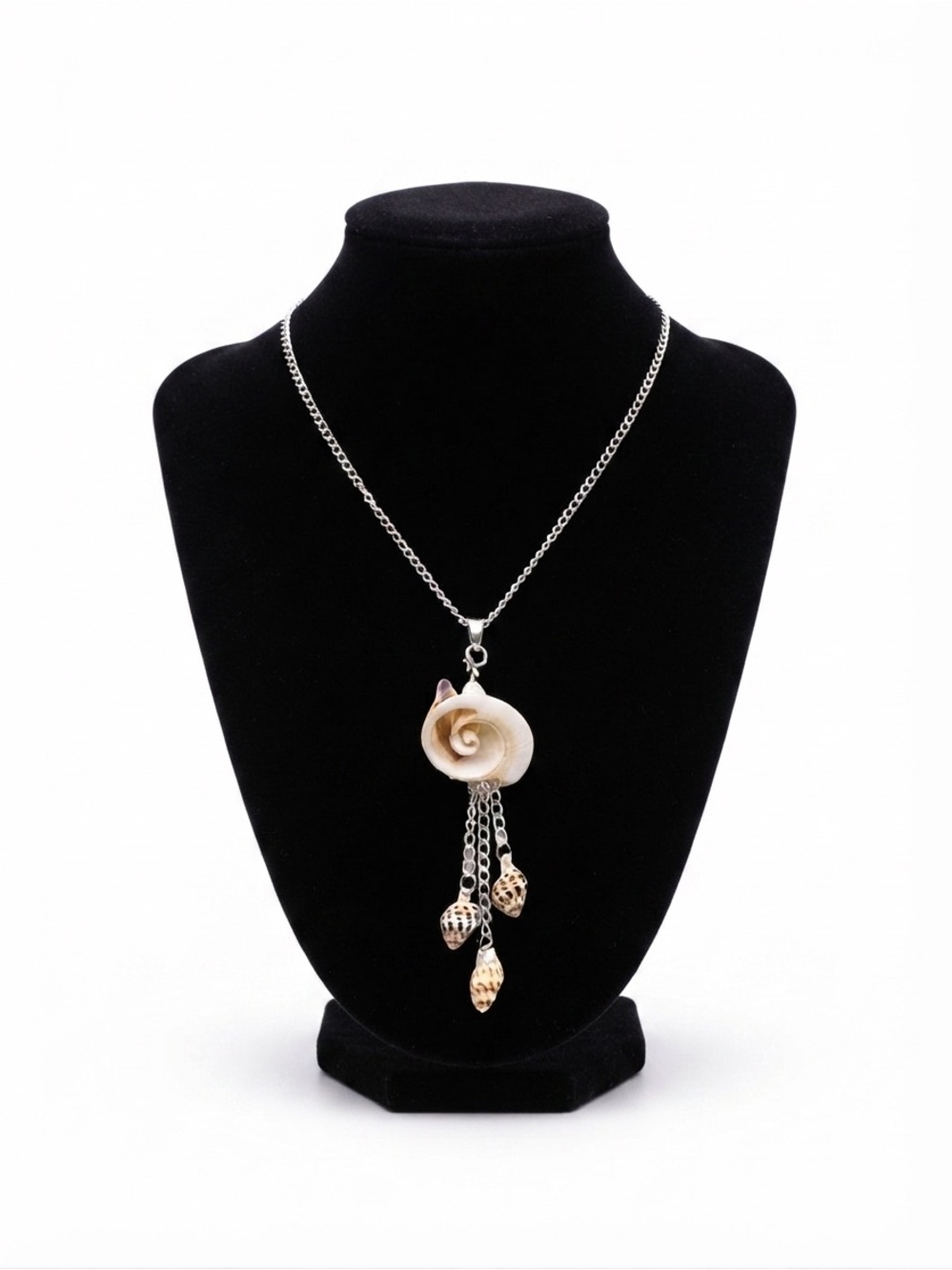 New Woman’s Authentic S925 Sterling Silver Artisan Seashell Beach Necklace